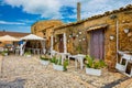 The picturesque village of Marzamemi, in the province of Syracuse, Sicily. Square of Marzamemi, a small fishing village, Siracusa Royalty Free Stock Photo