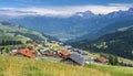 Picturesque village in the Swiss Alps Royalty Free Stock Photo