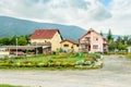 Picturesque Village with Traditional Houses, Restaurants and Green Gardens with Flowers. Traditional Place in Croatia