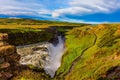 The picturesque waterfall in Iceland - Gullfoss Royalty Free Stock Photo