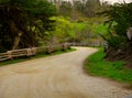 Picturesque winding dirt road