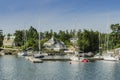 Picturesque yellow holliday houses ArkÃÂ¶sund Sweden