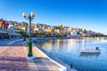 The pictursque port of Sitia, Crete, Greece at sunset. Sitia is a traditional town at the east Crete. Royalty Free Stock Photo