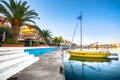 The pictursque port of Sitia, Crete, Greece at sunset. Sitia is a traditional town at the east Crete.