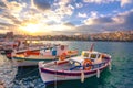 The pictursque port of Sitia, Crete, Greece at sunset. Sitia is a traditional town at the east Crete. Royalty Free Stock Photo