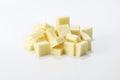 White chocolate in a white background Royalty Free Stock Photo
