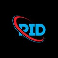 PID logo. PID letter. PID letter logo design. Initials PID logo linked with circle and uppercase monogram logo. PID typography for Royalty Free Stock Photo