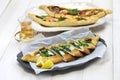 Pide, turkish pizza Royalty Free Stock Photo