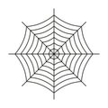 Pider web. Spiderweb isolated on white background. Black cobweb icon. Cartoon pattern of net. Logo of spooky spider web. Vector Royalty Free Stock Photo