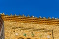 Pidgeons on roof tower Royalty Free Stock Photo