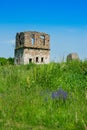 Pidhiryan Monastery, The ruins of one of the towers beginning of the 18th c. Ukraine, Podgora village, Ternopil region, Terebovlya