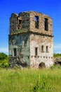 Pidhiryan Monastery, The ruins of one of the towers beginning of the 18th c. Ukraine, Podgora village, Ternopil region, Terebovlya