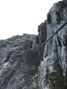 Piding via ferrata climbing route, Chiemgau in Bavaria, Germany