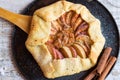 Pie with apples and cinnamon Royalty Free Stock Photo