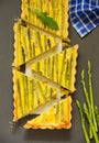 Pie with asparagus