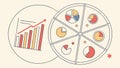 Pie chart and bar graph, data visualization, infographic chart, business data, graph design vector design Generative AI Royalty Free Stock Photo