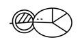 Pie Chart and Bar Graph Icon for Data Visualization and Analytics, vector design Generative AI Royalty Free Stock Photo