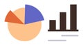 Pie Chart and Bar Graph Representing Data Insights and Comparison Royalty Free Stock Photo