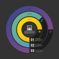 Pie Chart Circle Graph. Modern Infographics Design Template. Vector Royalty Free Stock Photo