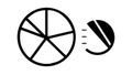 Pie Chart Data Slice Segment Analysis Icon, vector design Generative AI Royalty Free Stock Photo