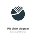 Pie chart diagram vector icon on white background. Flat vector pie chart diagram icon symbol sign from modern business and finance Royalty Free Stock Photo