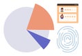 Data Analytics with User Reviews and Fingerprint Authentication Concept Royalty Free Stock Photo
