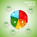 Pie chart education infographic Royalty Free Stock Photo