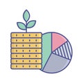 pie chart flat vector icon which can easily modify or edit Royalty Free Stock Photo