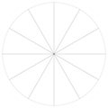 Pie chart, Pie graph, circular, circle diagram from series with 2 to 65 segments, portions. Ratio concept infographic,