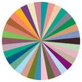 Pie chart, Pie graph, circular, circle diagram from series with 2 to 65 segments, portions. Ratio concept infographic,