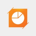 Pie chart graph sign icon. Diagram button. Royalty Free Stock Photo