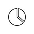 Pie chart icon Thin line art isolated Royalty Free Stock Photo