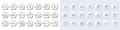 Pie chart, Inflation and Analytics chart line icons. For web app, printing. Line icons. Vector