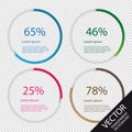 Pie Chart Infographic Elements - Vector Illustration - Isolated On Transparent Background Royalty Free Stock Photo