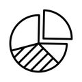 Pie chart, pie graph, graph, report fully editable vector icons Royalty Free Stock Photo