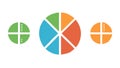 Pie Chart with Plus Icon, Data Analysis and Addition, vector design Generative AI Royalty Free Stock Photo