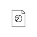 Pie chart report file outline icon