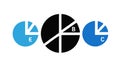 Pie Chart Segments. Data, Statistics, and Analytics Visualization, vector design Generative AI Royalty Free Stock Photo