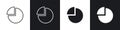 Pie chart vecor icon set Royalty Free Stock Photo
