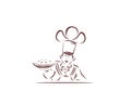pie chef 5 logo icon template Royalty Free Stock Photo