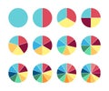 Pie circle chart. 12 section. circle graph for infographic. Royalty Free Stock Photo