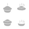 Pie concept, fragrant pie, vector illustration