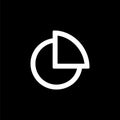 Pie diagramm icon for simple flat style ui design Royalty Free Stock Photo