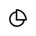 Pie diagramm icon for simple flat style ui design Royalty Free Stock Photo