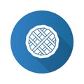 Pie flat design long shadow glyph icon Royalty Free Stock Photo