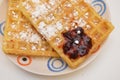 Sweet waffel cherry marmalade