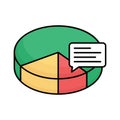 Pie graph fill vector icon which can easily modify or edit