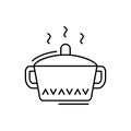 Pie icon. Simple line, outline vector elements of kitchen object for ui and ux, website or mobile application