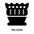 Pie icon vector isolated on white background, logo concept of Pi Royalty Free Stock Photo