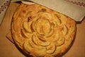 Fragrant apple pie will warm you up on cold evenings. Royalty Free Stock Photo